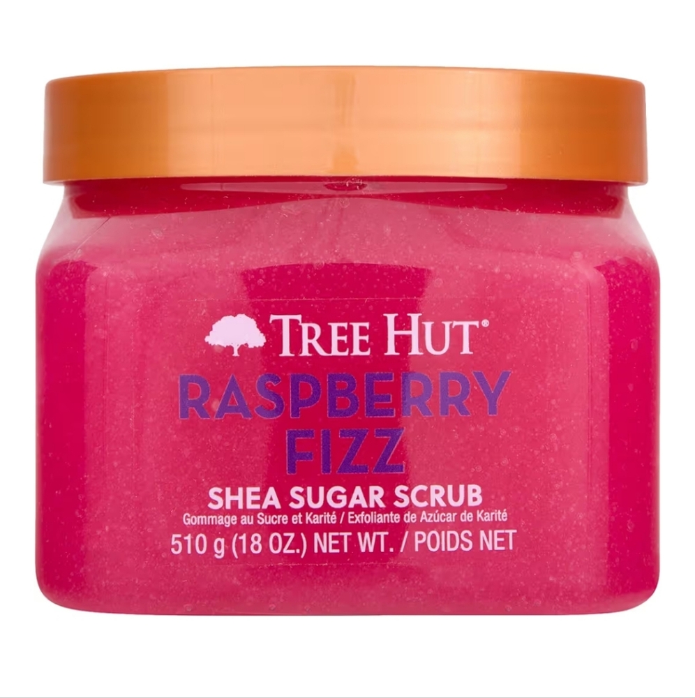 TREE HUT Raspberry Fizz Shea Sugar Scrub 18 oz | Exfoliating Body Care NWT